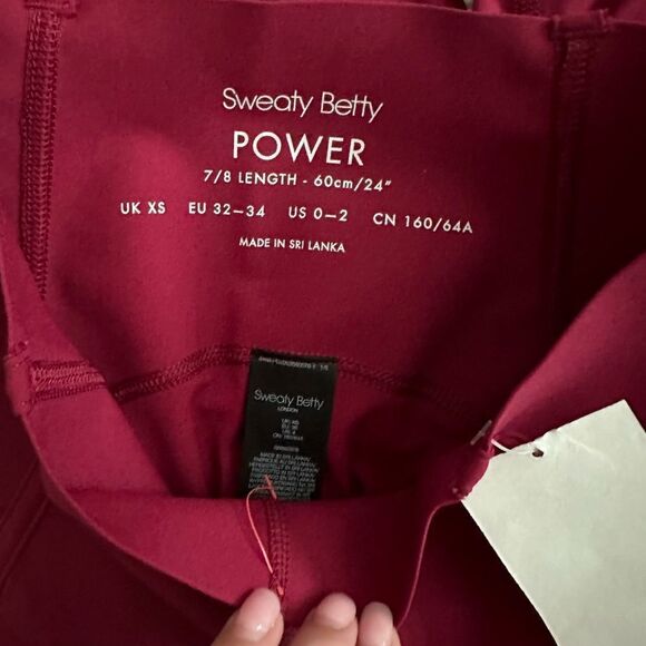 Sweaty Betty NWT Power Ultra-sculpt High Waist 7/8 Contour leggings in size XS - Picture 3 of 3